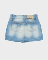 Vintage Y2k 00s Galliano Denim Mini Skirt - XS