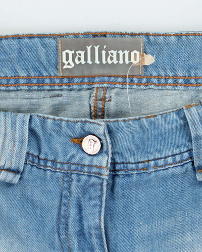 Vintage Y2k 00s Galliano Denim Mini Skirt - XS