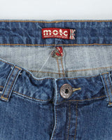 Vintage Y2k 00s Moto Denim Mini Skirt - S