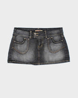 Vintage Y2k 00s Paris Blue Denim Mini Skirt - S