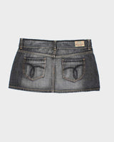Vintage Y2k 00s Paris Blue Denim Mini Skirt - S