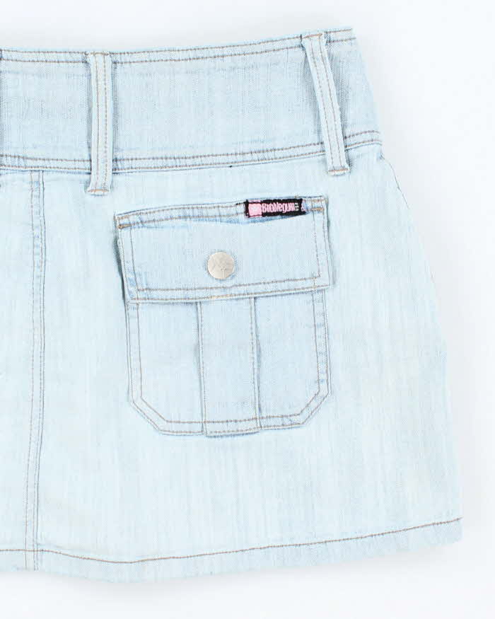 Vintage Y2k 00s Bubblegum Denim Mini Skirt - S