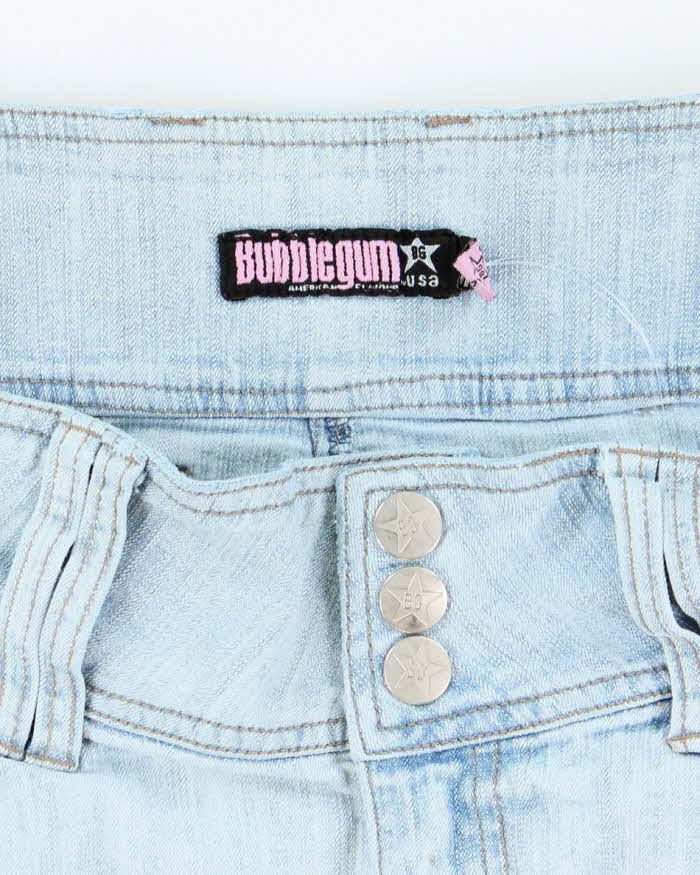 Vintage Y2k 00s Bubblegum Denim Mini Skirt - S