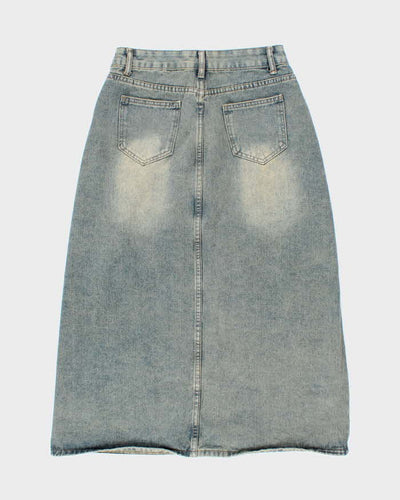 Vintage Y2k 00s Denim Midi Skirt - XS