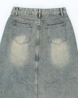 Vintage Y2k 00s Denim Midi Skirt - XS