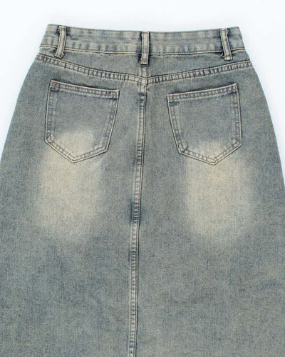 Vintage Y2k 00s Denim Midi Skirt - XS