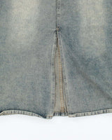 Vintage Y2k 00s Denim Midi Skirt - XS