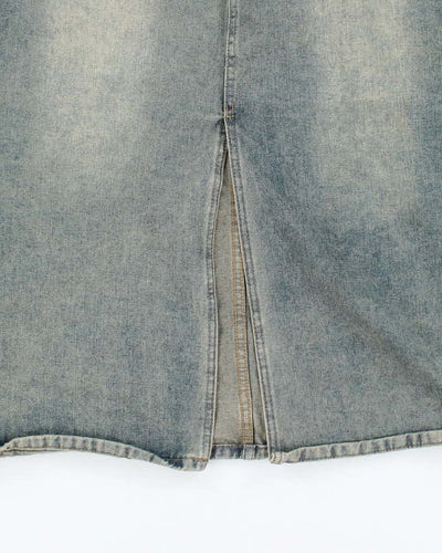 Vintage Y2k 00s Denim Midi Skirt - XS