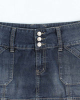 Vintage Y2k 00s Seduction Denim Mini Skirt - M