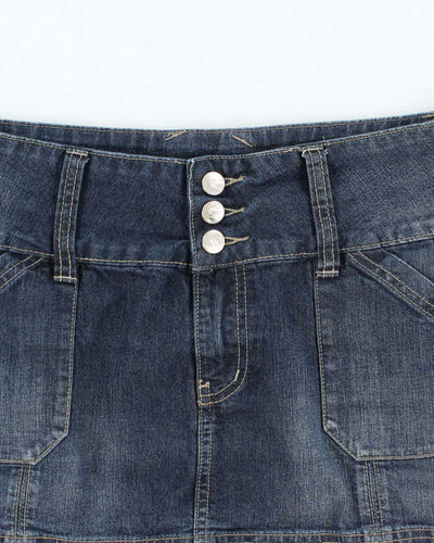 Vintage Y2k 00s Seduction Denim Mini Skirt - M