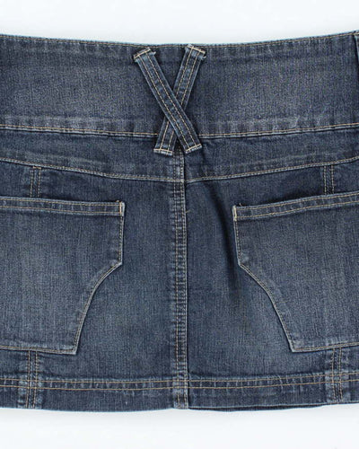 Vintage Y2k 00s Seduction Denim Mini Skirt - M
