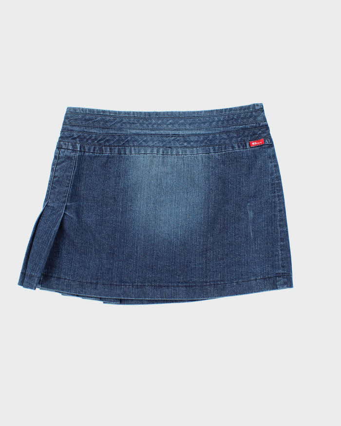 Vintage Y2k 00s Gasoline Wrap Denim Mini Skirt - S