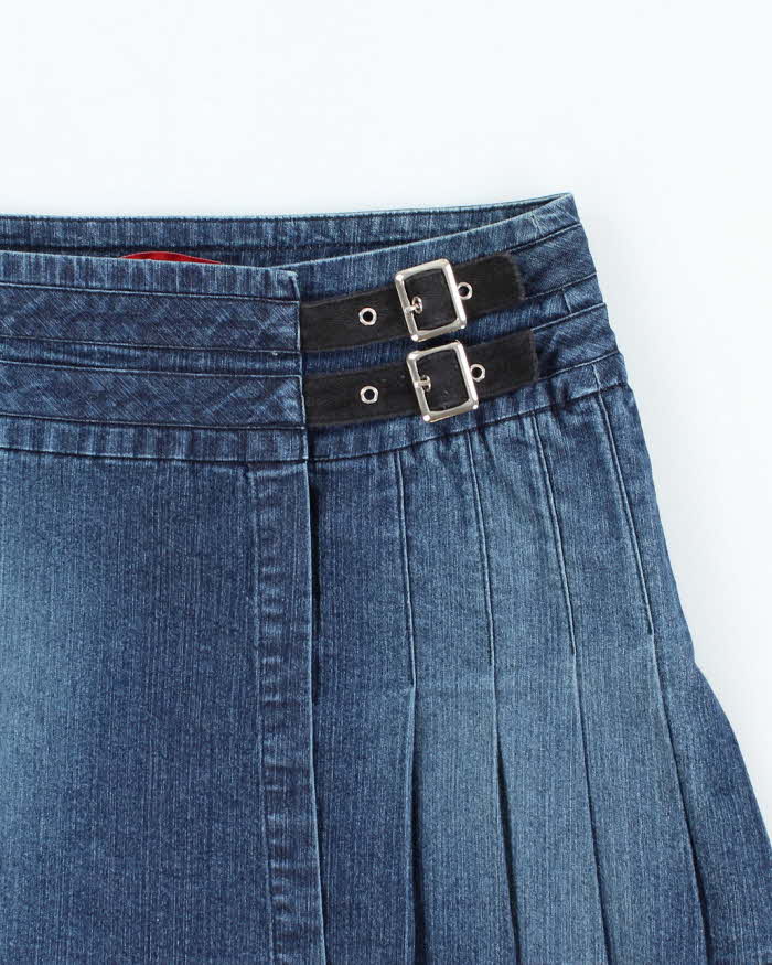 Vintage Y2k 00s Gasoline Wrap Denim Mini Skirt - S