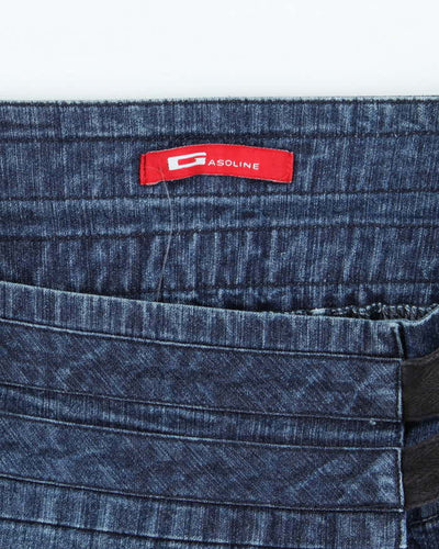 Vintage Y2k 00s Gasoline Wrap Denim Mini Skirt - S