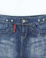 Vintage Y2k 00s RH Denim Mini Skirt - S