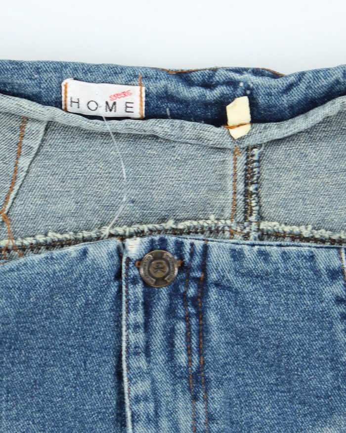 Vintage Y2k 00s Home Fringe Denim Mini Skirt - S