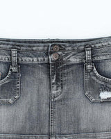 Vintage Y2k 00s Streetwear Denim Mini Skirt - M