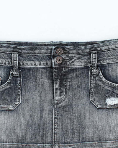 Vintage Y2k 00s Streetwear Denim Mini Skirt - M