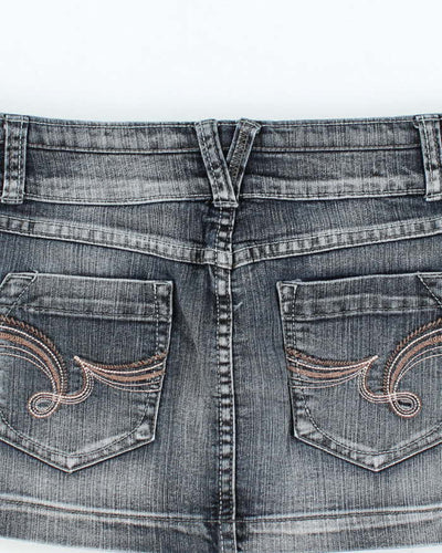 Vintage Y2k 00s Streetwear Denim Mini Skirt - M