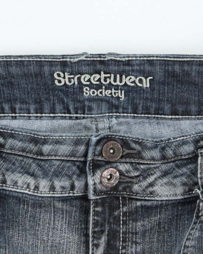 Vintage Y2k 00s Streetwear Denim Mini Skirt - M