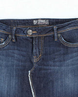 Vintage Y2k 00s Silver Denim Mini Skirt - S