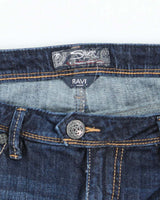 Vintage Y2k 00s Silver Denim Mini Skirt - S
