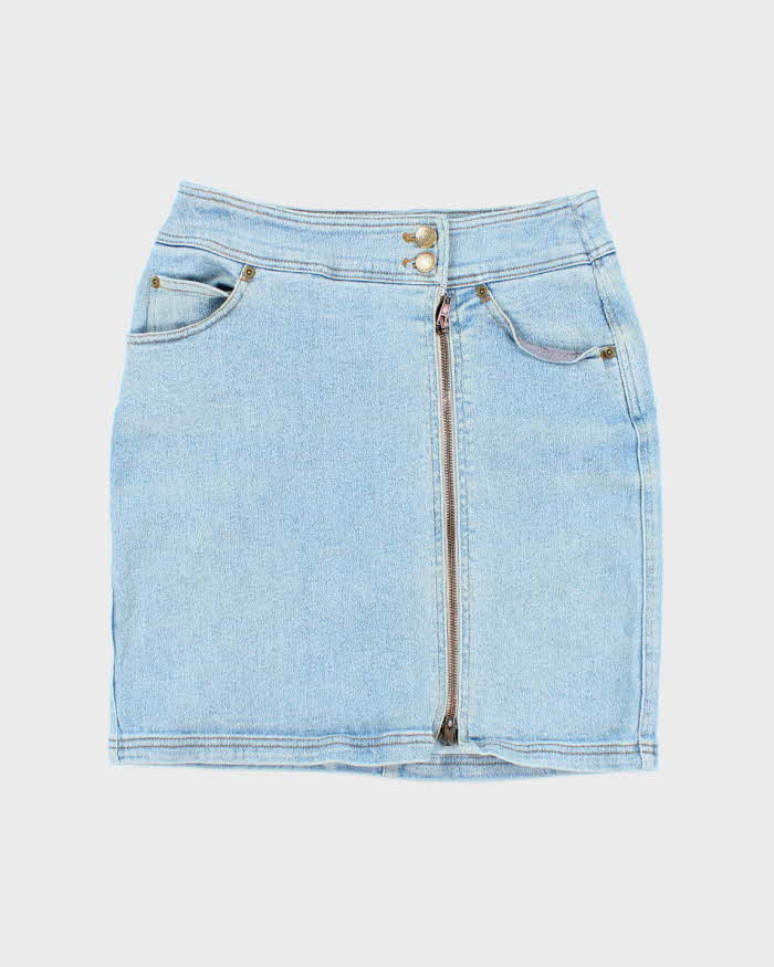Vintage Y2k 00s DKNY Zip Denim Skirt - XS