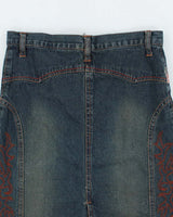 Vintage Y2k 00s Mary Kate + Ashley Embroidered Denim Skirt - XS
