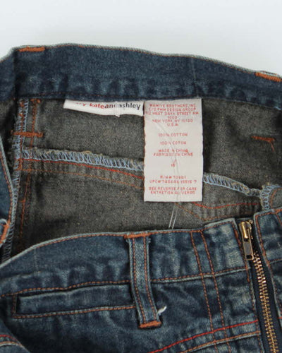Vintage Y2k 00s Mary Kate + Ashley Embroidered Denim Skirt - XS