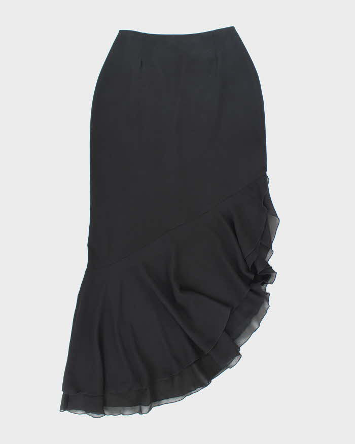 Vintage 1990s Black Asymmetrical Skirt - S
