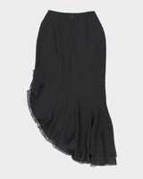 Vintage 1990s Black Asymmetrical Skirt - S