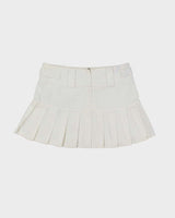 Vintage Y2K Juice Couture White Pleated Mini Skirt - S