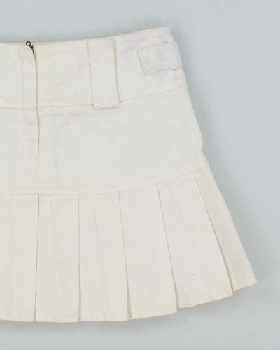 Vintage Y2K Juice Couture White Pleated Mini Skirt - S