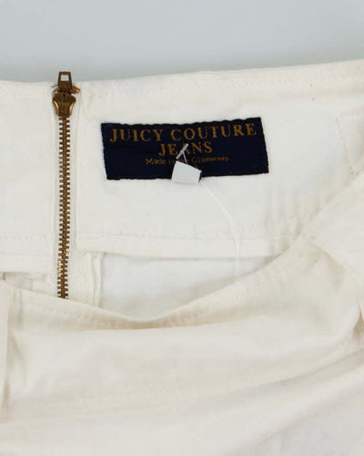 Vintage Y2K Juice Couture White Pleated Mini Skirt - S