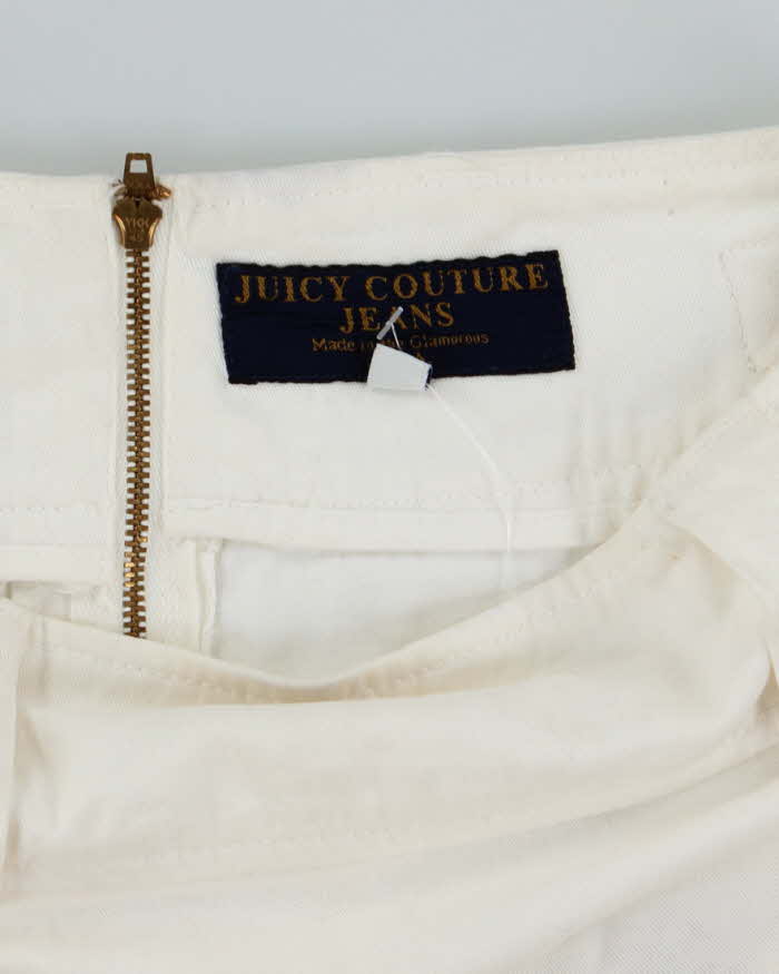 Vintage Y2K Juice Couture White Pleated Mini Skirt - S