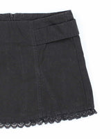 Vintage Y2K Wet Seal Black Laced Ultra Mini Skirt - S