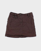 Y2k Jessica Brown Mini Skirt - S