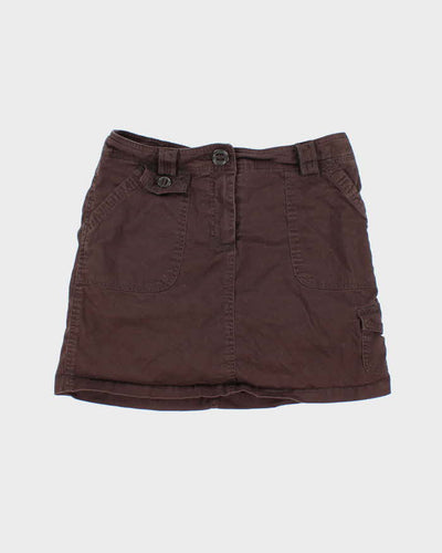 Y2k Jessica Brown Mini Skirt - S
