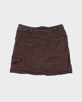 Y2k Jessica Brown Mini Skirt - S
