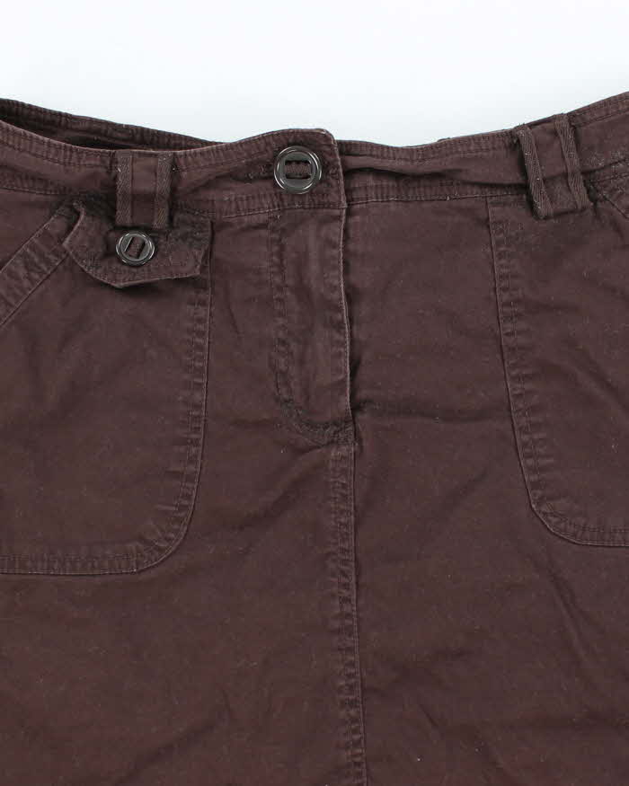 Y2k Jessica Brown Mini Skirt - S
