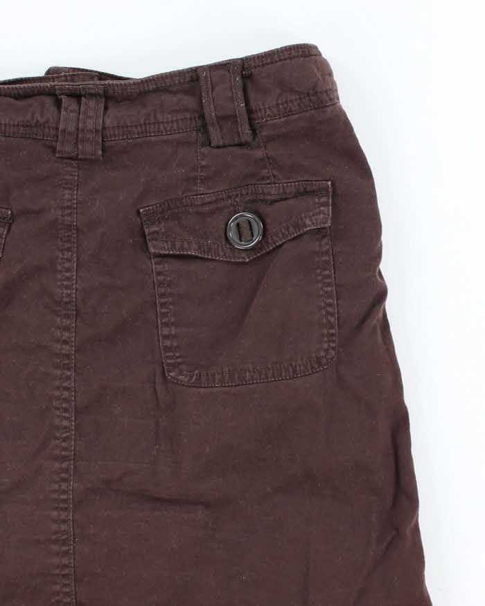 Y2k Jessica Brown Mini Skirt - S