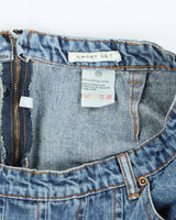 Vintage 90s Smart Set Pleated Denim Mini Skirt - M