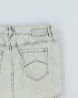 Y2k 00s Armani Exchange Grey Zipper Detail Denim Mini Skirt - W30