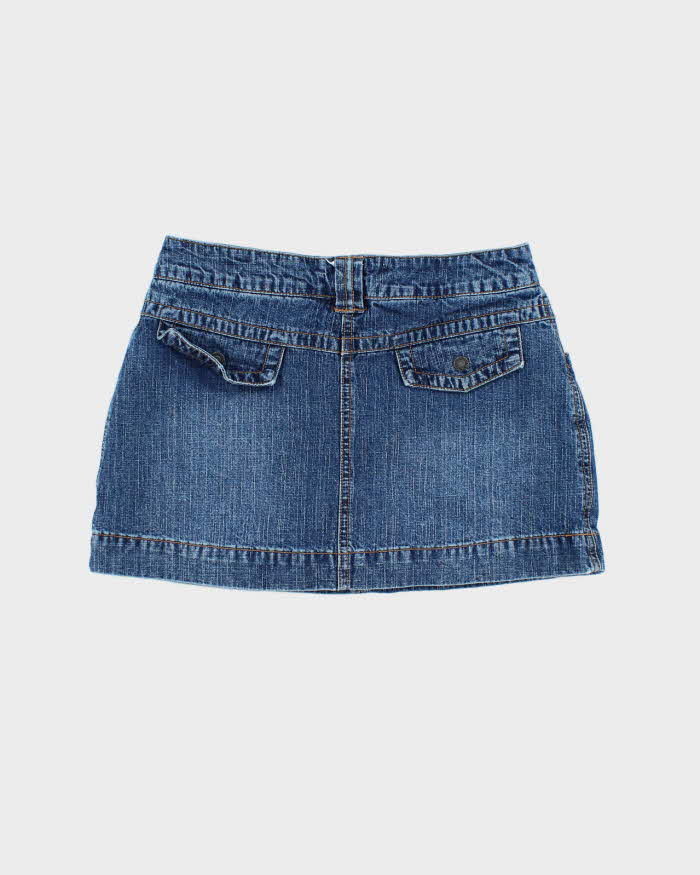 Vintage 90s Nevada Denim Mini Skirt With Built-In Shorts - W28