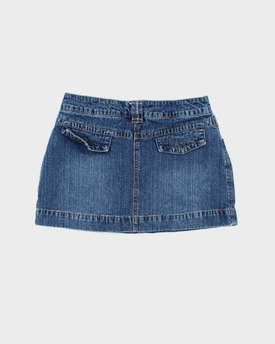 Vintage 90s Nevada Denim Mini Skirt With Built-In Shorts - W28
