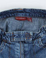 Vintage 90s Nevada Denim Mini Skirt With Built-In Shorts - W28