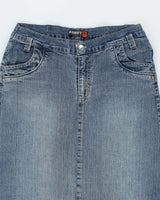 Y2k 00s Denim Maxi Skirt - W33