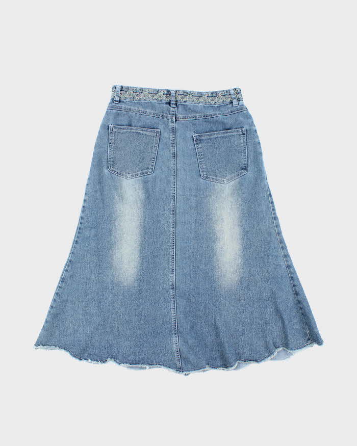 Vintage 90s/00s Valcano Denim Midi Skirt - W30
