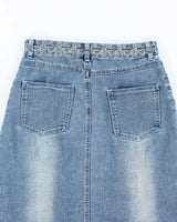 Vintage 90s/00s Valcano Denim Midi Skirt - W30