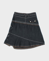 Y2k 00s Solola Denim Midi Skirt - W32